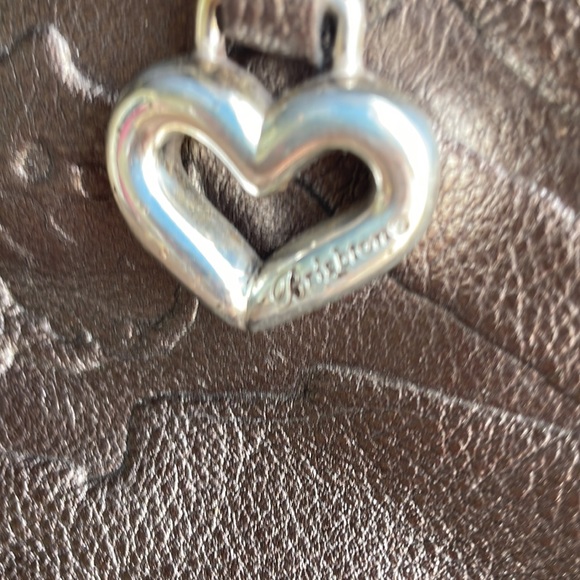 EUC Brighton Pewter Pebbled Leather Flower Embossed Tote Bag style E707481 - Picture 3 of 12